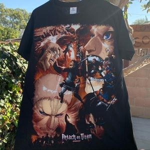 Attack On Titan T Shirt Vintage Style Large